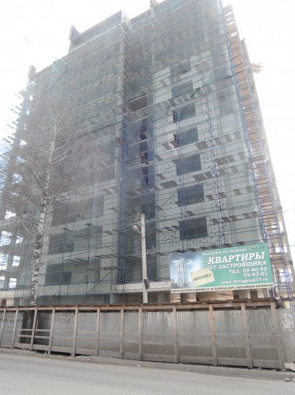Ход строительства ЖК Высотка на Зеленой (ул. Зеленая) на 29 апреля 2018