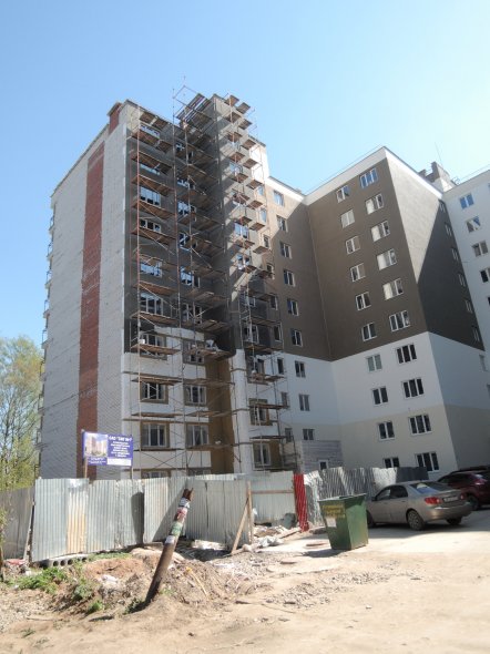 Ход строительства Дом эконом класса по ул. Менделеева (3 этап) на 12 мая 2018