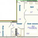 Планировка квартиры в Дом Клевер, г. Кохма, общая площадь 54.40 кв. м.