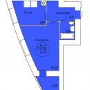 Планировка квартиры в ЖК Аристократ 2 (2 очередь), г. Иваново, общая площадь 37.80 кв. м.