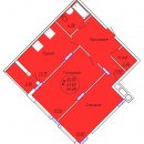 Планировка квартиры в ЖК Аристократ 2 (2 очередь), г. Иваново, общая площадь 61.50 кв. м.