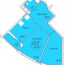 Планировка квартиры в ЖК Аристократ 2 (2 очередь), г. Иваново, общая площадь 56.20 кв. м.