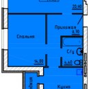 Планировка квартиры в ЖК АТЛАНТ, г. Иваново, общая площадь 60.90 кв. м.