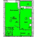 Планировка квартиры в ЖК Малахит, литер 14, г. Иваново, общая площадь 47.80 кв. м.