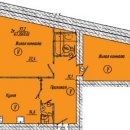Планировка квартиры в ЖК Малахит, литер 14, г. Иваново, общая площадь 67.20 кв. м.