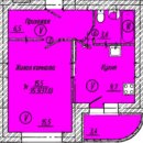 Планировка квартиры в ЖК Малахит, литер 14, г. Иваново, общая площадь 35.30 кв. м.
