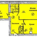 Планировка квартиры в ЖК Малахит, литер 14, г. Иваново, общая площадь 58.90 кв. м.